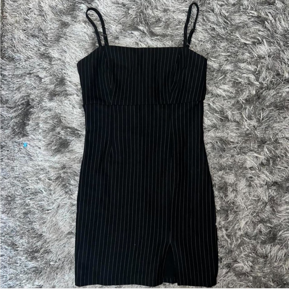 Black Pinstripe Dress
